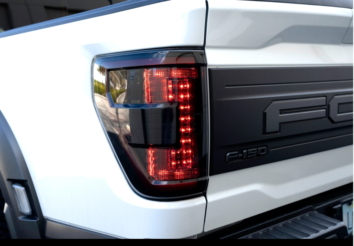 2021-23 F150 and Raptor (with OE Halogen) OLED TAIL LIGHTS - Smoked Lens